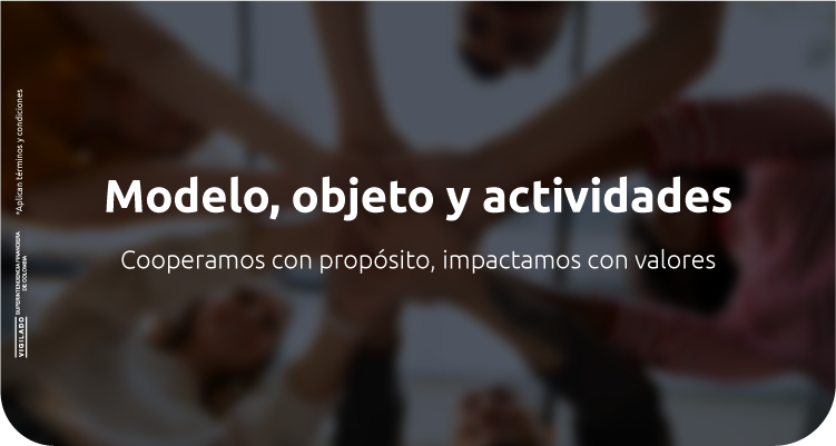 Banner Modelo, objeto y actividades - Cooperativa Financiera JFK