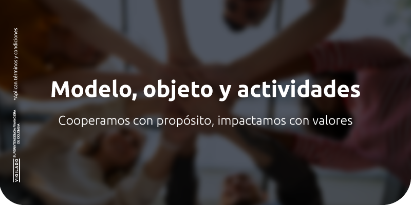 Banner Modelo, objeto y actividades - Cooperativa Financiera JFK