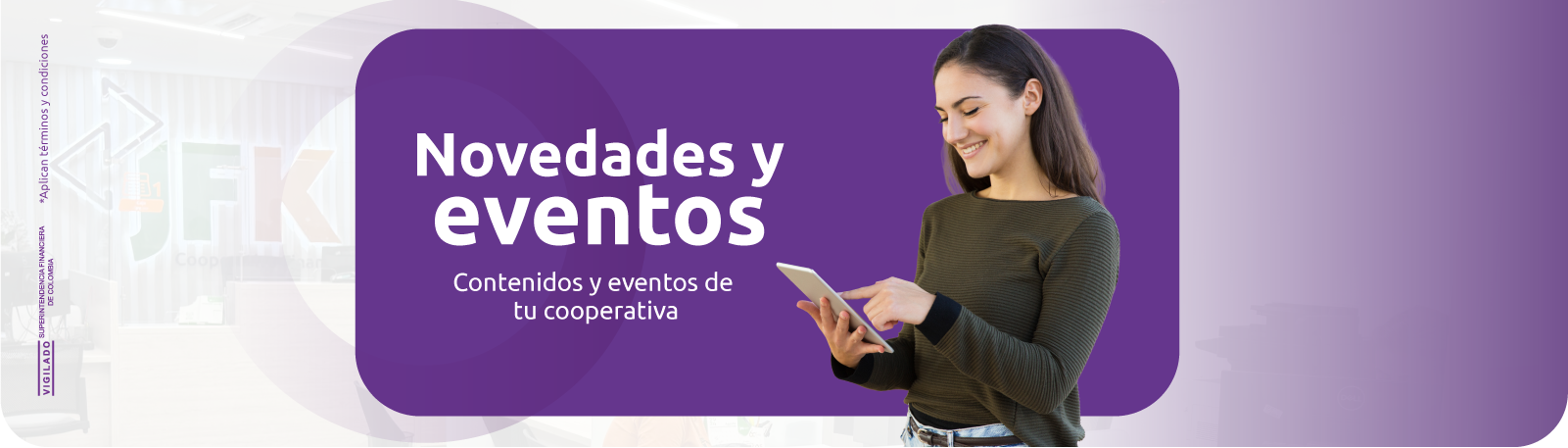 Banner Novedades y eventos - Cooperativa Financiera JFK