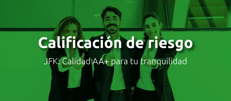 Banner Calificación de riesgo - Cooperativa Financiera JFK